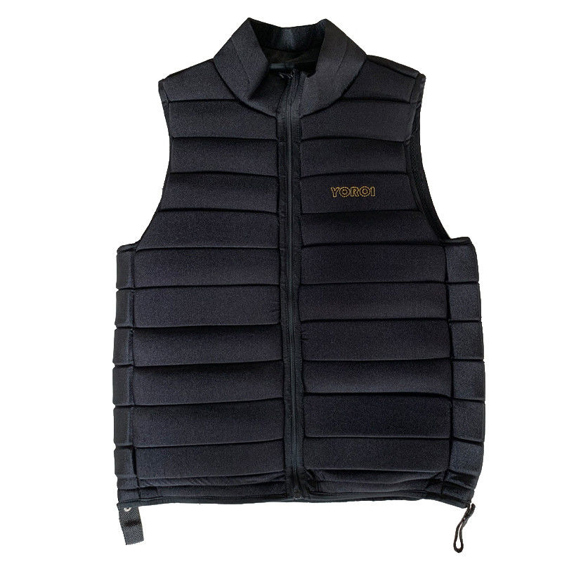 Veste de corpo equestre preto certificado para cavaleiros, leve e resistente a impactos