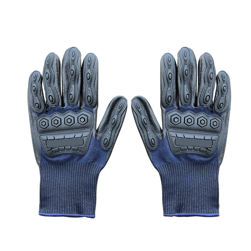 Proteção anti-impacto TPE Luvas de mão mecânicas de trabalho Tamanho M-XL Design personalizado