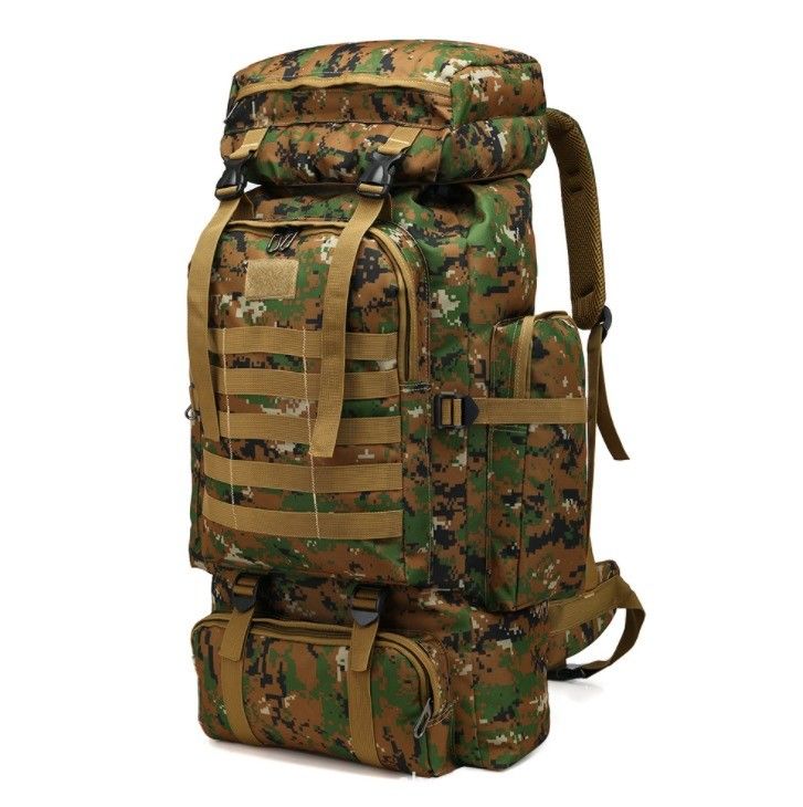 Faixas de alta resistência 80L Capacidade Mochila à prova d'água em tecido de Oxford 900D