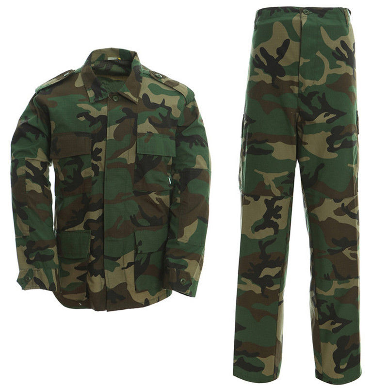Camisas de deserto BDU personalizadas para treinamento ao ar livre em poliéster / algodão