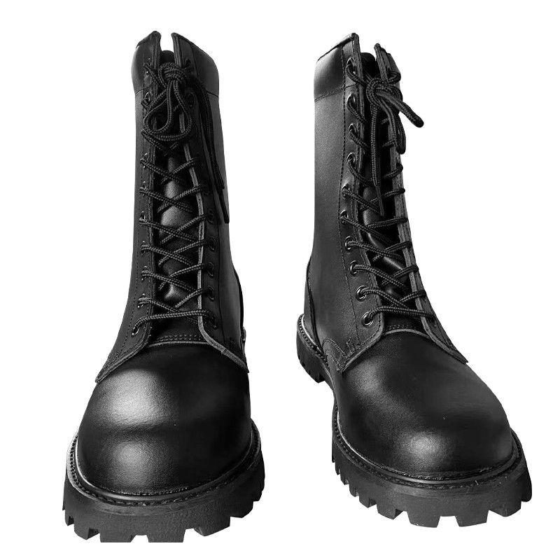 Botas de proteção de couro de vaca, com tampa dura e sola de borracha para manter o calor