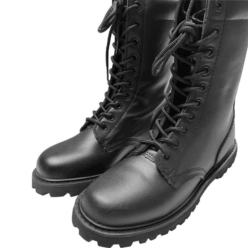 Logotipo Botas de segurança de couro de vaca com sola de borracha