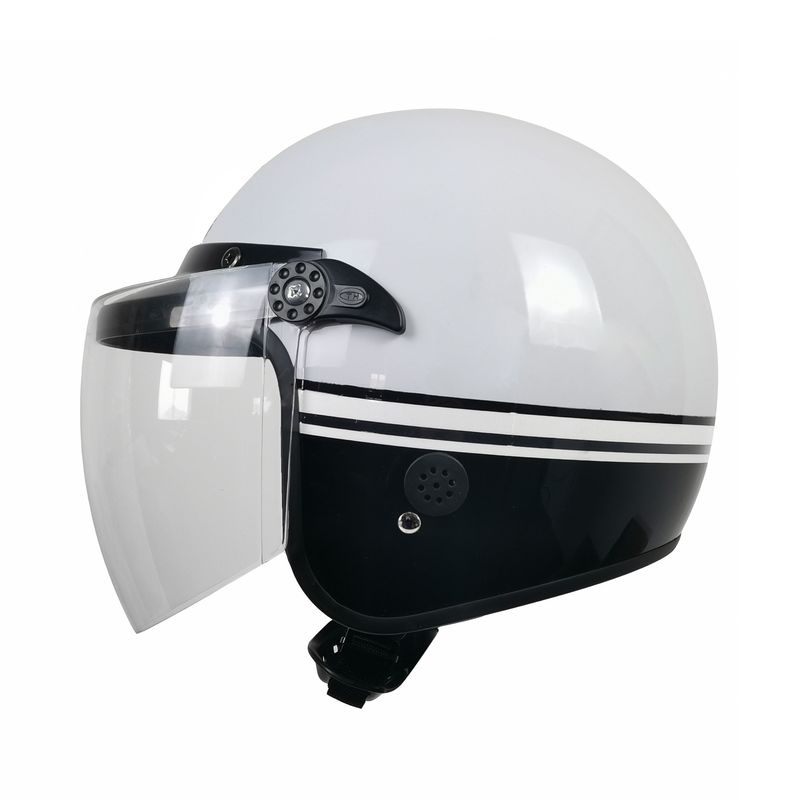 Casco de motocicleta retro para protecção da cabeça branco e personalizável XL