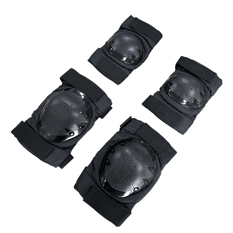 Um tamanho é o mesmo para patins de rolos de cor preta Cotovelo e joelhos para proteção esportiva
