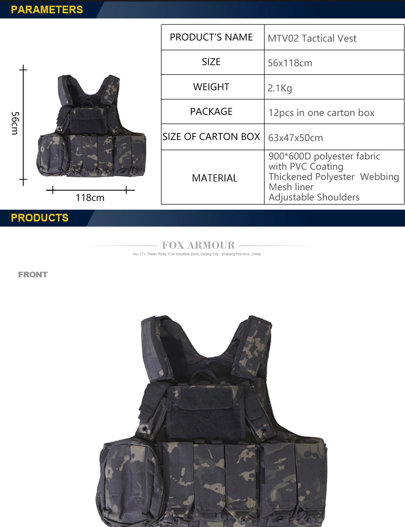 MT02 Veste Profissional Veste Táctico Militar Antibalas 3