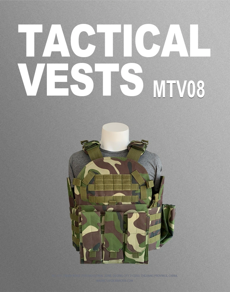 MTV08 Camuflagem Colete Táctico Respiravel com sistema Molle 0